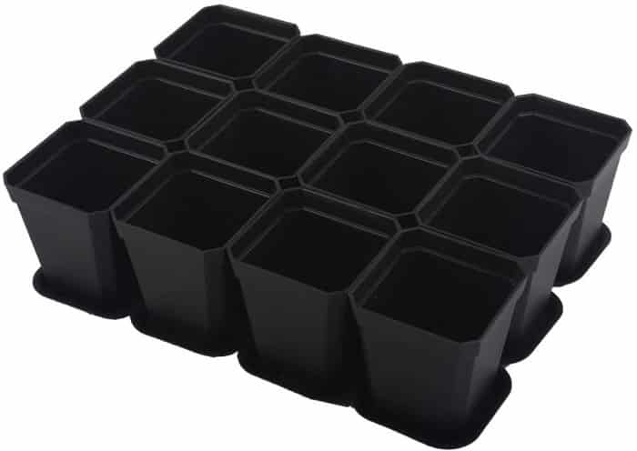 BangQiao 2.70 Inch Plastic Square Seedling Pots