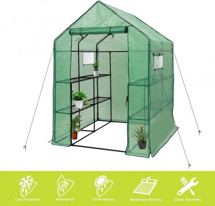 Deluxe Green House 56" W x 56" D x 77" H, by Gosunny