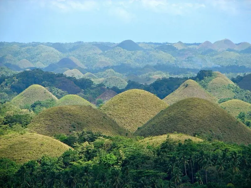 Chocolate Hills overview in Bohol, Philippines