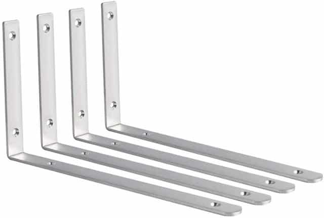 Alise 4 Pcs 4mm-Thick Stainless Steel Brackets