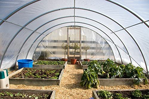 Plant Cover&Frost Blanket for Season Extension,16x25ft（5x7.5m） Ez4garden 6 mil Greenhouse Plastic Clear Film Mulch UV Resistant 
