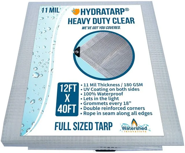 10 Best Greenhouse Plastic Sheets for Protection 1 Watershed Innovations Clear Greenhouse Tarp