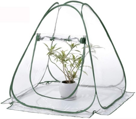 Tingyuan Mini Greenhouse Portable Greenhouse with Clear Cover Small Arc Greenhouse for Indoor Outdoor 35.4 x 70.8 x 39 Inches 