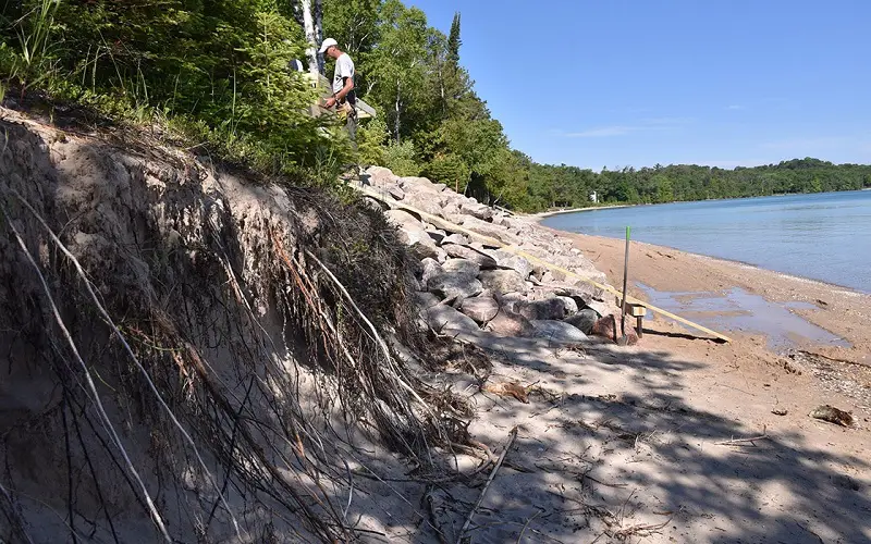 Prevent Lake Erosion Using Seawall