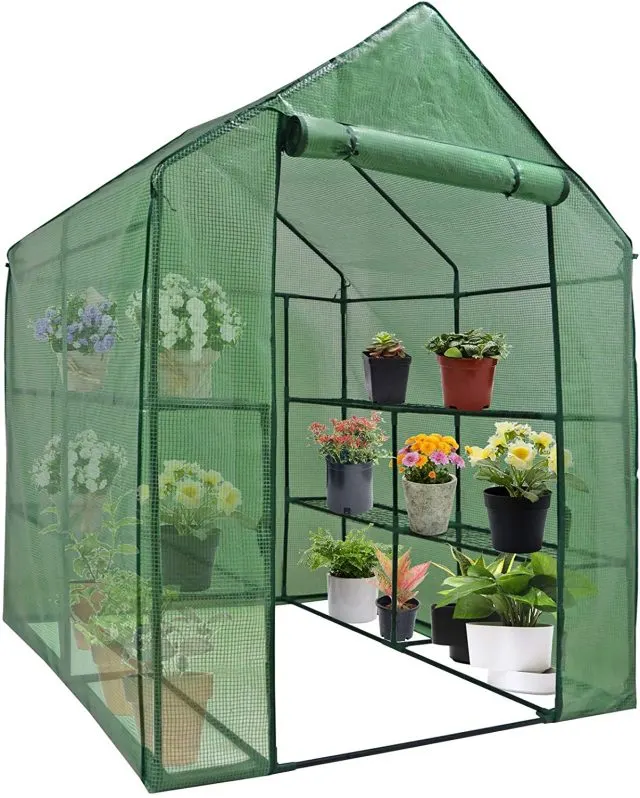 Mini Walk-in Ridge and Furrow Greenhouse