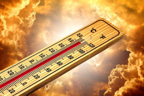 Thermometer measuring climate change