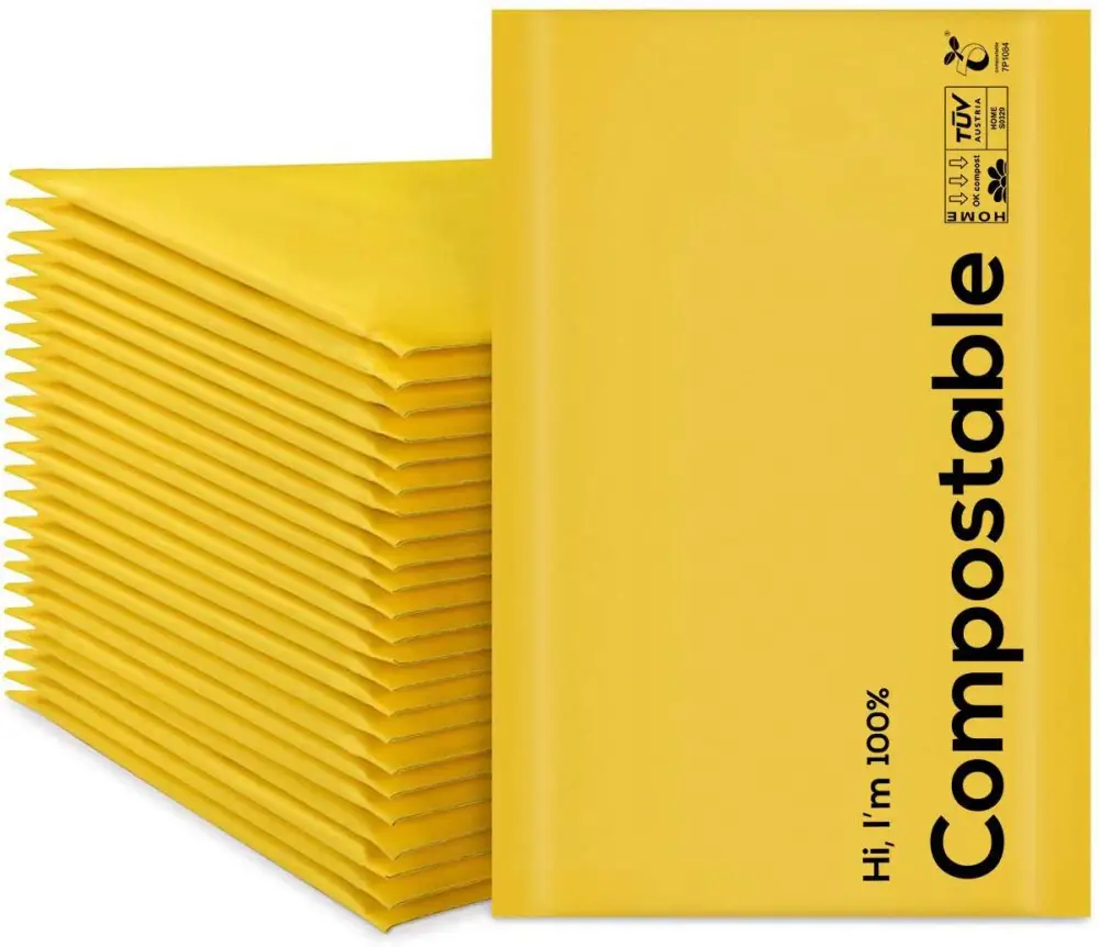 10 Eco-Friendly Stand-Up Pouches 10 KTOB Compostable Bubble Mailers