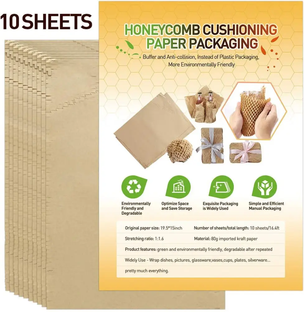 12 Best Eco-Friendly Wrapping Paper Options 13 XOV Honeycomb Cushioning Paper Packaging