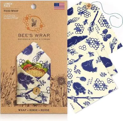 18 Best Sustainable Gifts for Your Eco-Friendly Friends 5 Bee's Wrap Reusable Food Storage (Sample Sandwich Wrap)