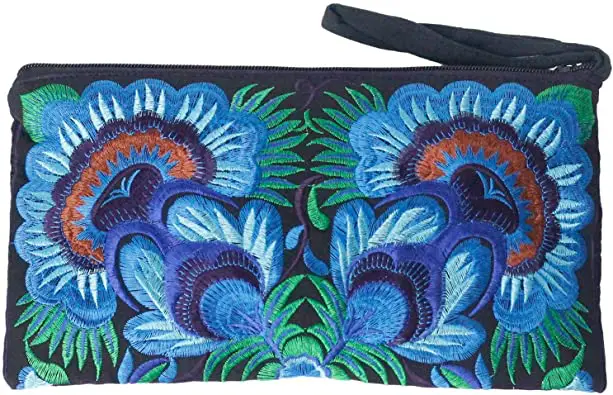10 Best Stylish Fair Trade Handbags 15 Sabai Jai - Floral Embroidered Boho Clutch