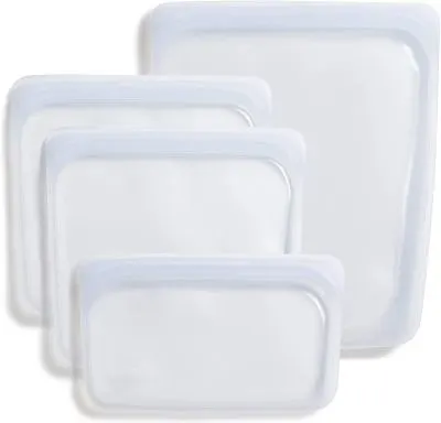 18 Best Sustainable Gifts for Your Eco-Friendly Friends 15 Stasher Silicone Clear Reusable Storage Bag, Bundle Four-Pack Small