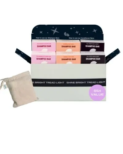 18 Best Sustainable Gifts for Your Eco-Friendly Friends 17 SuperZero Nourishing Shampoo Bar Mini Set with pouch