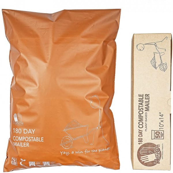 Small Biodegradable Shipping Bags 6'' x 9'' Compostable Poly Mailers with Eco Friendly Packaging Envelopes
