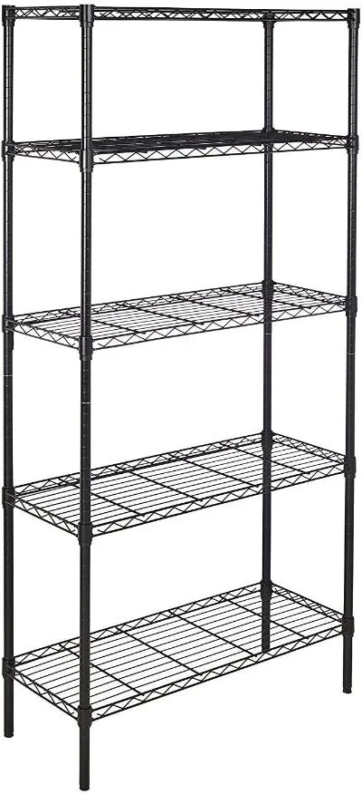 7 Best Shelves For Greenhouse | Top Shelving Options 1 Amazon Basic Five Shelving Unit