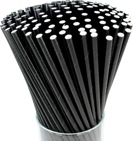 Black Bulk biodegradable straws