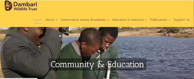 Dambari wild trust Webpage