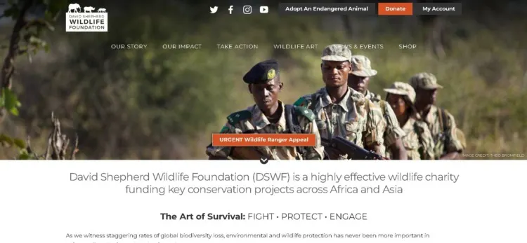 David Shepherd Wildlife Foundation 8 David Shepherd Wildlife Foundation Homepage