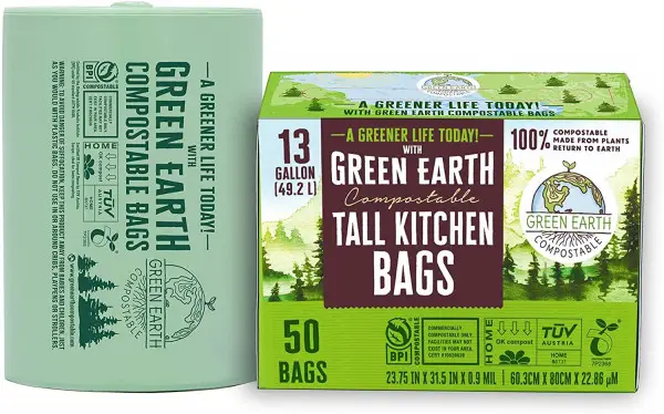 Green Earth Compostable Biodegradable Trash Bags