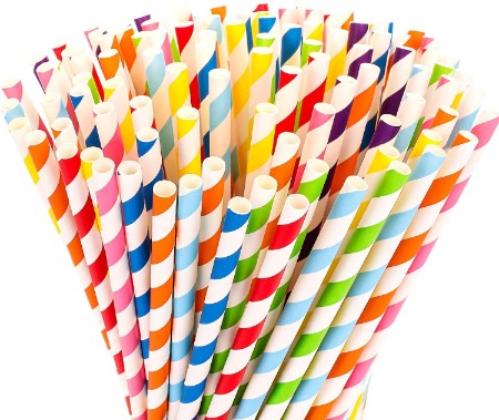 Hiware Biodegradable rainbow straws