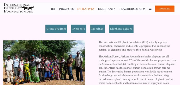International Elephant Foundation Initiatives and conservation