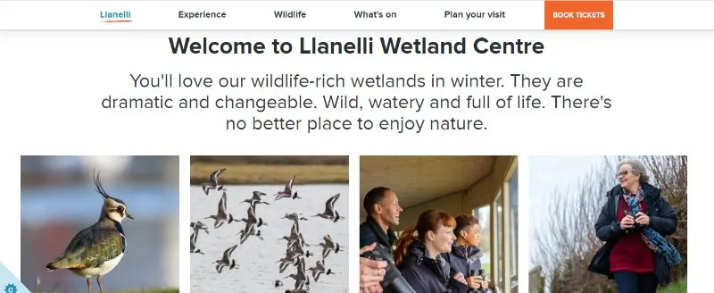 Wildfowl and Wetlands Trust Overview 4 Llanelli wetland centre webpage