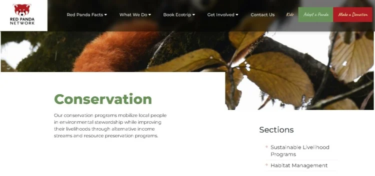 Red Panda Network 5 Red Panda Network Conservation Section