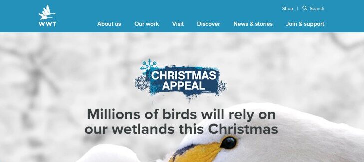 Wildfowl and Wetlands Trust Webpage