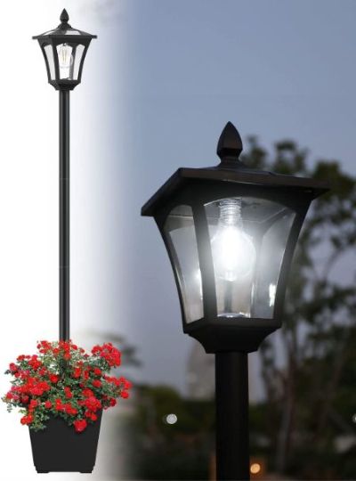 DOESLAG Solar Lamp Post Light Outdoor