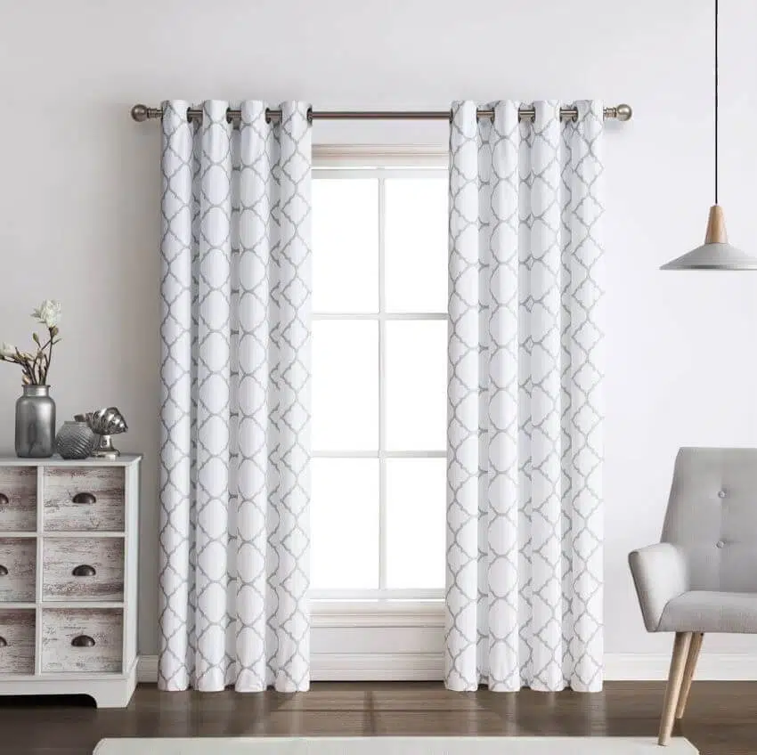 Regal Home Collections Meridian Energy Efficient Lattice Chic Foamback Grommet Curtains