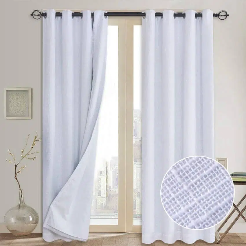 Rose Home Primitive Linen Blackout Curtains