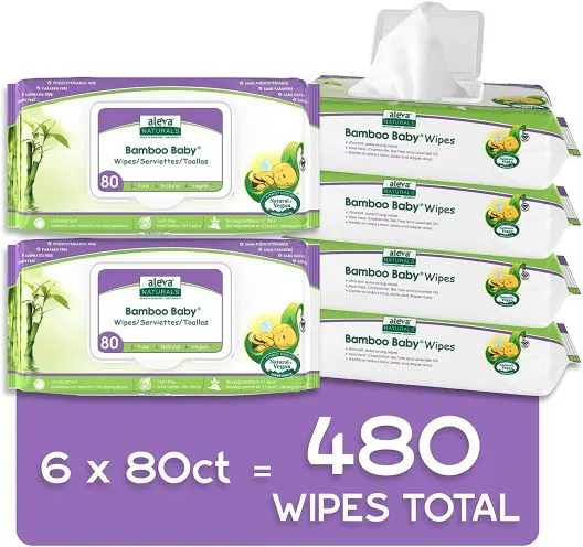11 Best Biodegradable Baby Wipes in 2023 7 Aleva Naturals Bamboo Baby Wipes