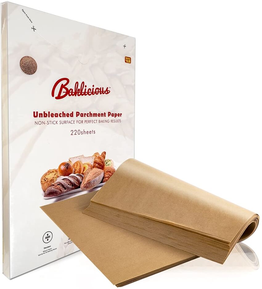 BAKLICIOUS Unbleached Parchment Paper Baking Sheets