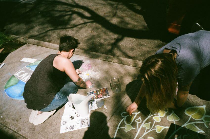 Is Sidewalk Chalk Bad for the Environment? 2 Drawing on the Sidewalk