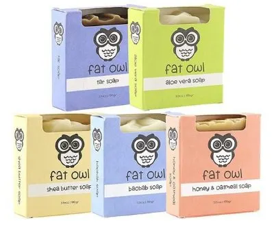 Fat Owl Handmade Natural Soap Bars Set