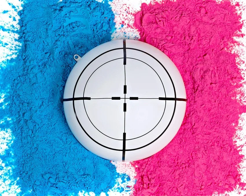 Gender Reveal White Target Ball