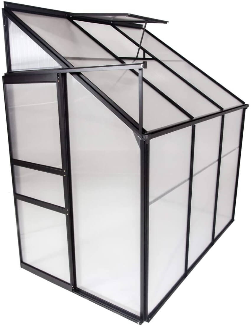 Ogrow Aluminum Lean-to Greenhouse Kit