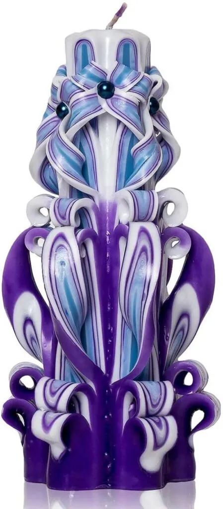 Are Bath and Body Works Candles Toxic? 8 Purple Blue White Handcrafted Carved Candles