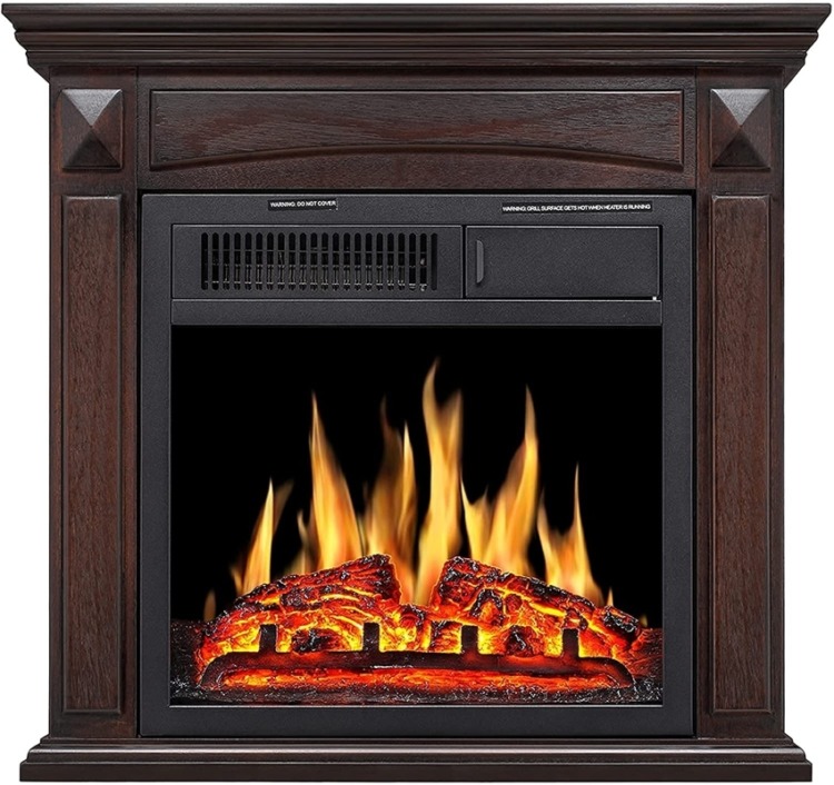 Rintuf Electric Fireplace Freestanding 26" w Mantel