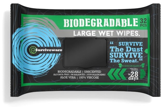 Surviveware Biodegradable Wipes