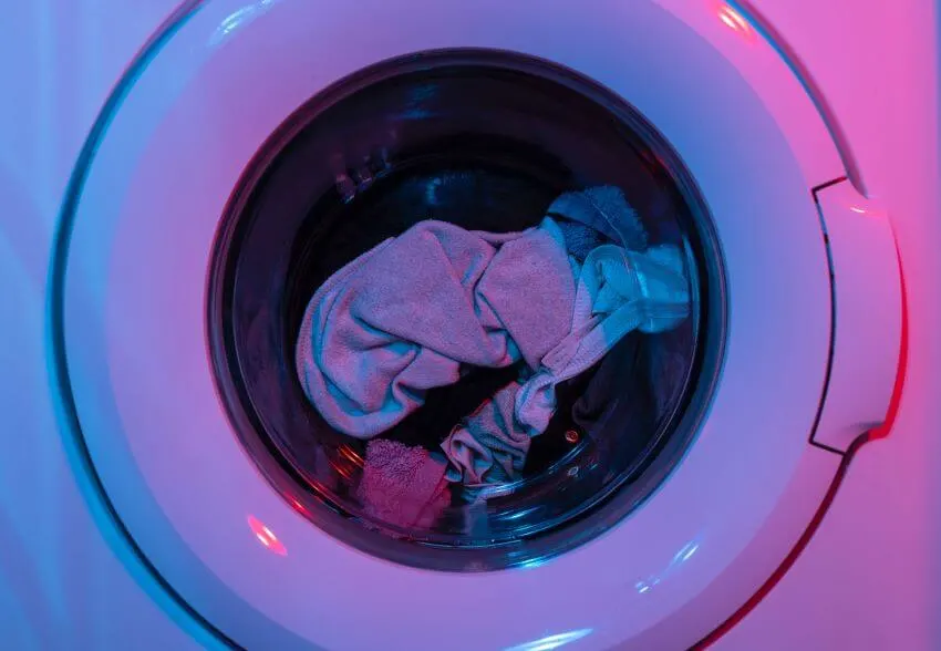 Washing Machine With Dirty Clothes