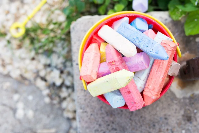Is Sidewalk Chalk Bad for the Environment? 6 closeup of Colorful sidewalk chalk