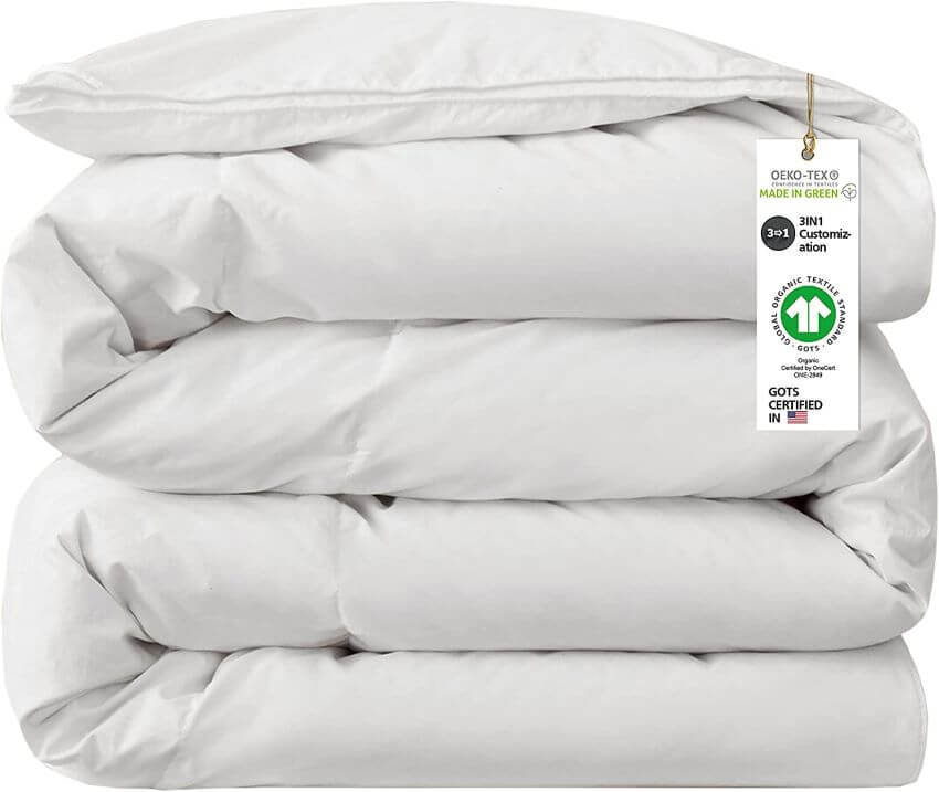 17 Best Eco-Friendly Cotton Comforters to Buy 7 A1 Home Collection Multipurpose 3 in 1 Organic Co