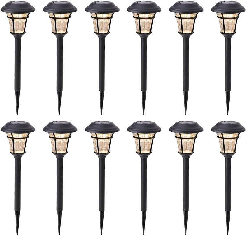 Maggift 12 Pack Solar Pathway Lights