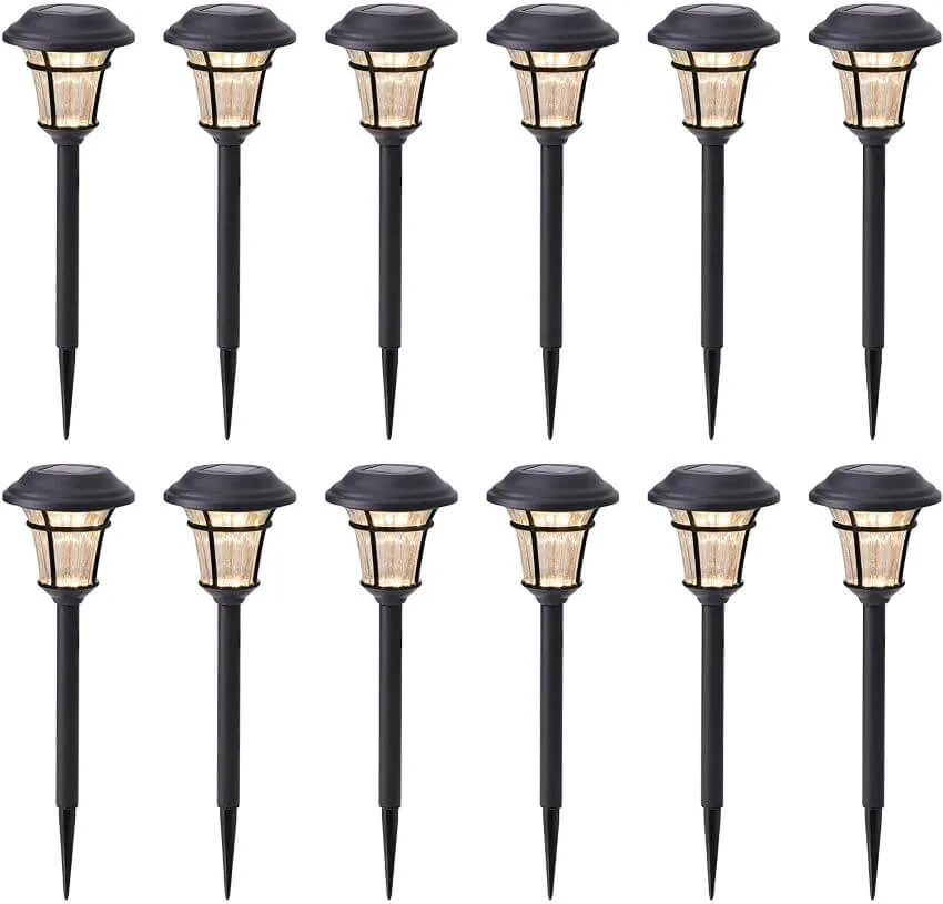 Maggift 12 Pack Solar Pathway Lights