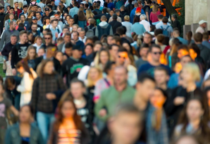 Crowded Street in a City