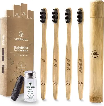 14 Best Eco-Friendly Bathroom Products to Buy Today 11 Greenzla Bamboo Toothbrush