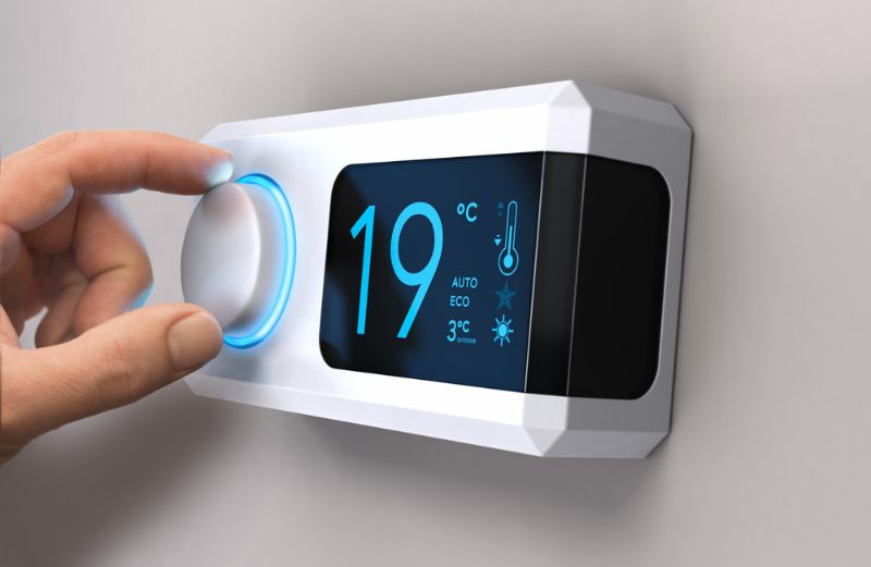 Home thermostat knob