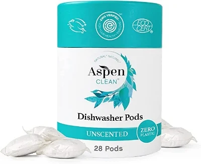 12 Best Non-Toxic Dishwasher Detergents to Buy Today 12 AspenClean Unscented Dishwasher Pods