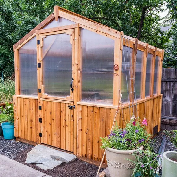 western red cedar greenhouse