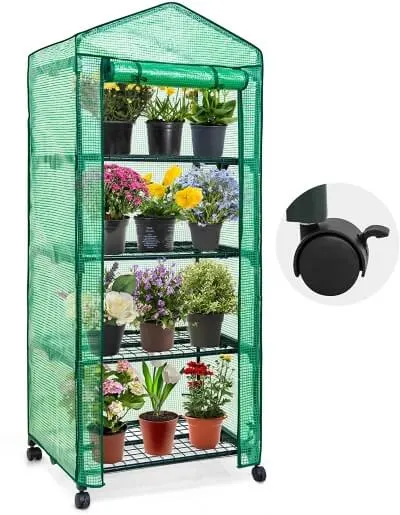 13 Best Portable Greenhouses to Buy Today 4 Rolling Greenhouse with Plants